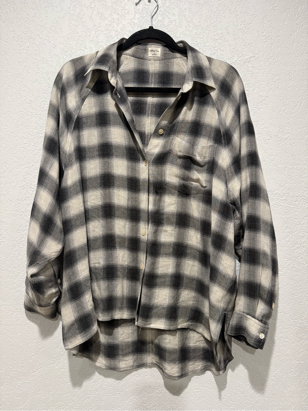 WILFRED FREE Aritzia Oversized Plaid Flannel